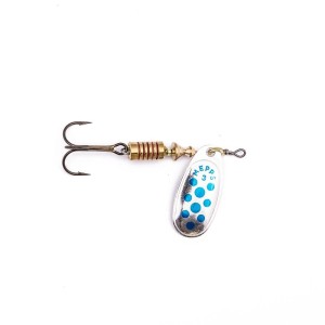 Mepps Comet Decoree Srebrna Niebieskie kropki nr 3