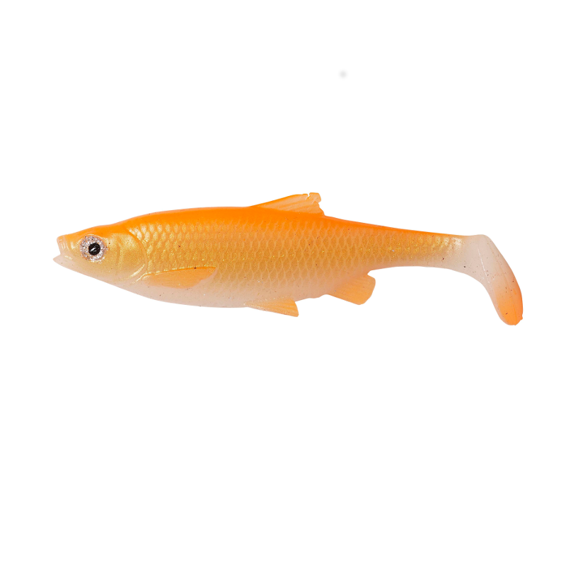 Savage Gear 3D Roach Paddle Tail Gold Fish.png