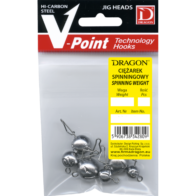 Obciążenie spinningowe główka wymienna Dragon.png