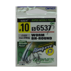 Haczyki Owner 56537 Worm BH-Round roz. 12