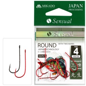 Mikado Sensual Hachyki Round z Zadziorami Nr 8 RED - torebka 10szt.
