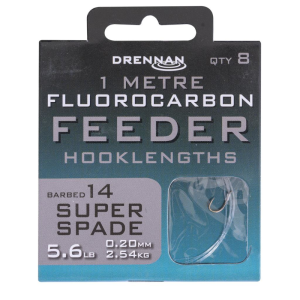 Drennan Przypony Fluorocarbon Feeder Super Spade roz.14 - 0,20mm 1m