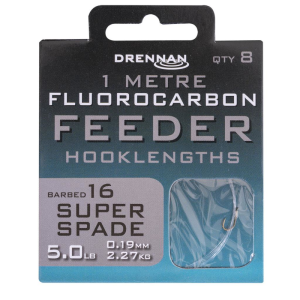 Drennan Przypony Fluorocarbon Feeder Super Spade roz.16 - 0,19mm 1m
