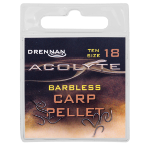 Drennan Haczyki Acolyte Carp Pellet Barbless roz. 18