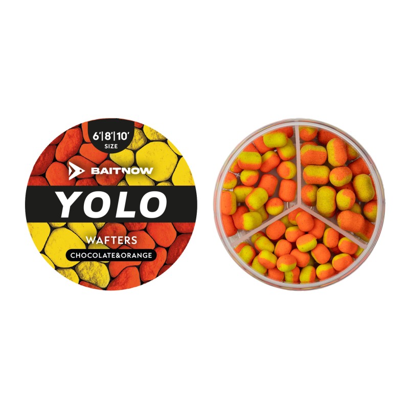 Przynęta BaitNow Yolo Wafters 6/8/10mm Orange&Yellow Chocolate Orange