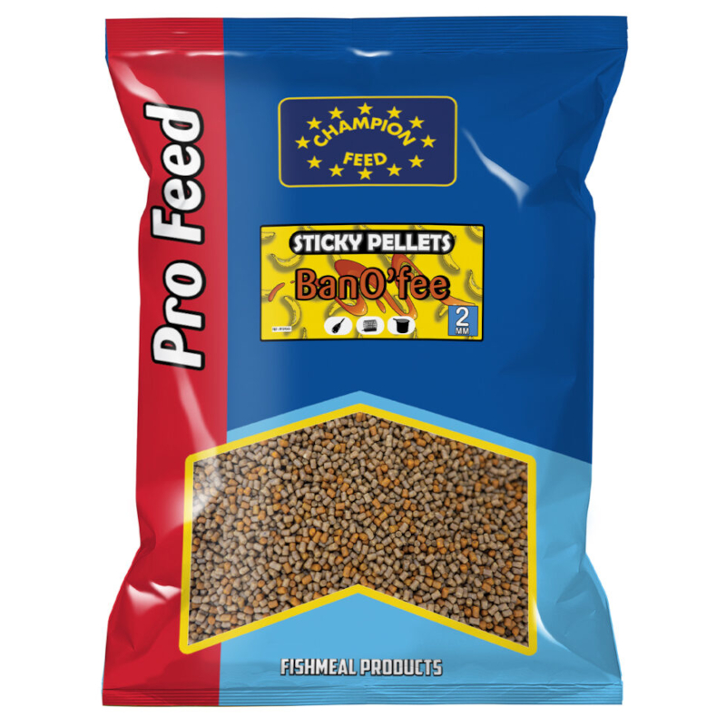 Sticky Pellet Champion Feed 2mm 650g Banofee