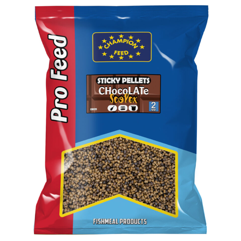Sticky Pellet Champion Feed 2mm 650g Chocolate Scopex