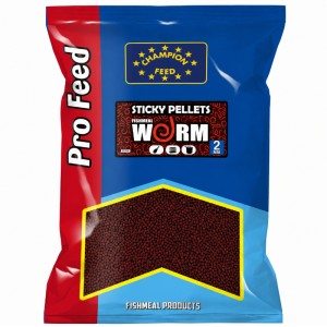 Sticky Pellet Champion Feed 2mm 650g Worm