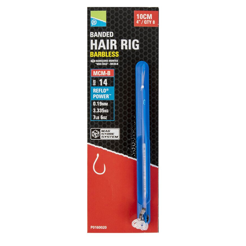 Przypony Preston MCM-B Mag Store Hair Rigs Banded 10cm roz. 12