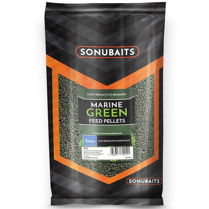Pellet Sonubaits Feed Pellets 900g Marine Green 2mm_SUM-Radzymin.jpeg