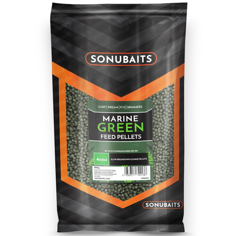 Pellet Sonubaits Feed Pellets 900g Marine Green 4mm