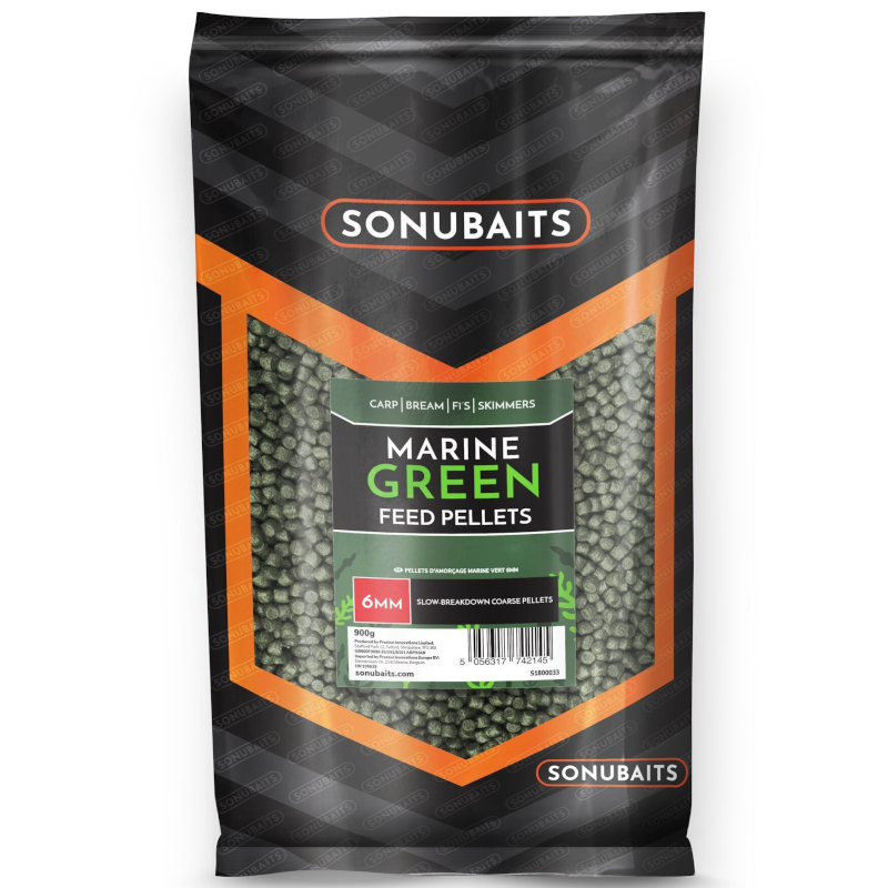 Pellet Sonubaits Feed Pellets 900g Marine Green 6mm