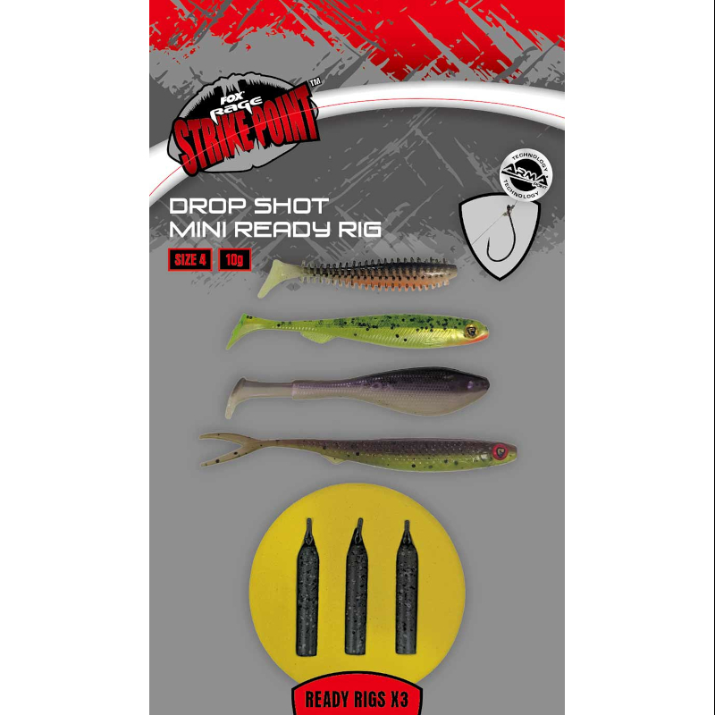 Zestaw Fox Rage Drop Shot Micro Ready Rig roz. 4 - 10g