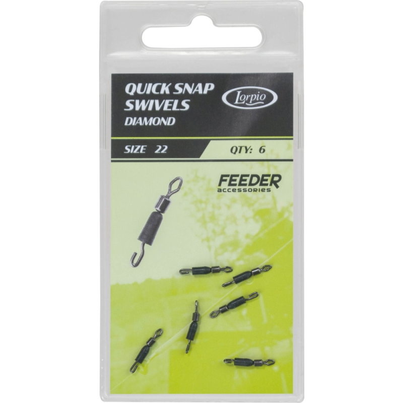 Łącznik do Przyponu Lorpio Quick Snap Swivel Diamond roz.22 op.6szt.
