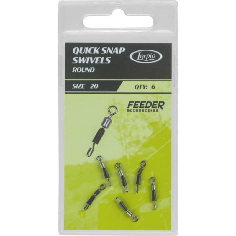 Łącznik do Przyponu Lorpio Quick Snap Swivel Round roz.20 op.6szt.