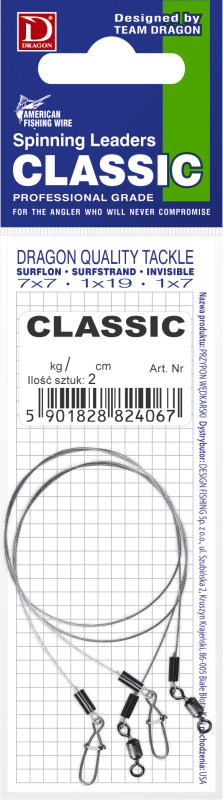 Przypon Dragon 7x7 Surfstrand American Fishing Wire 12kg Classic 40cm 2szt