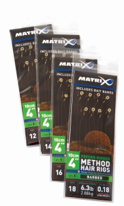 Matrix Przypony Feeder Rigger Method Hair Rigs roz.18 10cm
